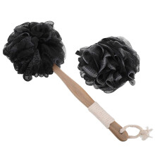 Éponge de douche exfoliante à long manche pour le dos, pour hommes et femmes, mousse riche, poignée ergonomique