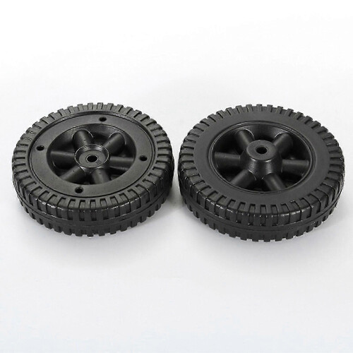 BBQ Grill Wheels Compatible with Most Grills 6 Inch Black Plastic Replacement 2