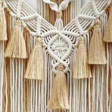 Khaki Boho Tapestry Wall Hanging Gorgeous Craft Decorative Ornament