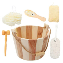 Ensemble de gommage corporel avec manche allongé, kit de douche exfoliant en profondeur et outils de soin des pieds