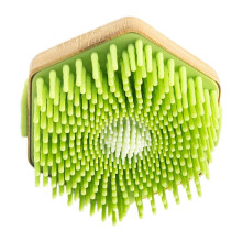 Brosse de bain en silicone pour peaux sensibles - Exfoliant doux et léger pour le corps, vert clair