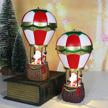 1pc LED Lighted Resin Santa Claus Christmas Decoration Battery Powered Home Gift