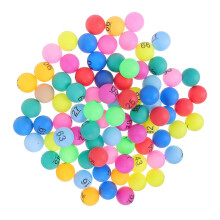 Plastik nummerierte Tombola-Bälle,200 Stück, bunte PP-Kugeln,4 cm, für Familienspiele, Tombolas, Veranstaltungen, pädagogische Aktivitäten