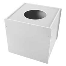 Tombolová krabička, biele PVC, priemer otvoru 12 cm, 21 x 20 x 19 cm, nepriehľadná, na hlasovanie v lotérii, večierky, akcie, darovanie