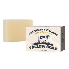 Savon artisanal au suif de bœuf pour le visage et le corps, nettoyant et hydratant pour la peau.