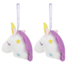 Lot de 2 éponges de bain licorne en maille, couleurs assorties, pour la douche à domicile
