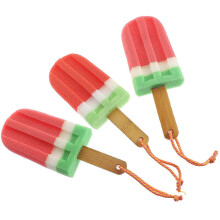 Lot de 3 boules de bain en forme de glace - Serviette de douche florale créative pour le massage corporel (style aléatoire)