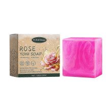 Woodsleep Natürliche Rosenseife für Frauen – Sanfte, tiefenreinigende und feuchtigkeitsspendende Körperseife, 4er-Pack