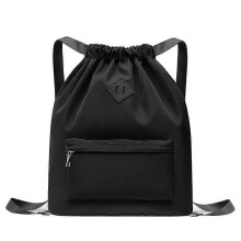 Rugzak met trekkoord, waterdichte nylon tas met zijvakken.