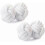 White Cufflinks for Men, Knot Design, Polyester Rubber, 20mm, 10-Piece Set 1