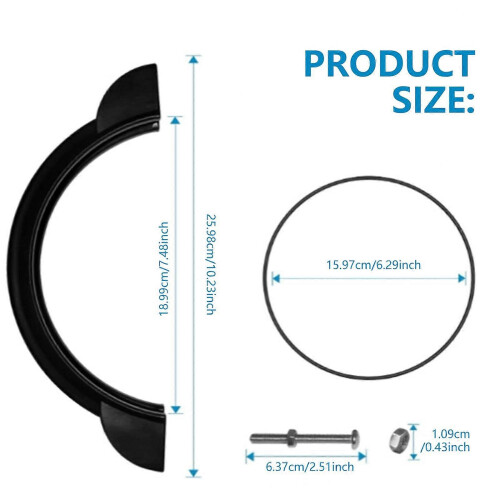 Pool Filter Clamp Ring Replacement Compatible with Hayward 11380 Sand Filter Pump, Leak-Proof Durable Design 2