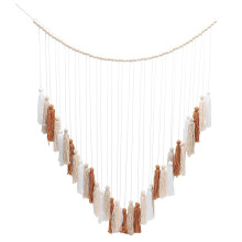 Makramee-Wandkunst mit Holzperlen – Boho-Hängedeko für Schlaf- und Wohnzimmer, 1 Set