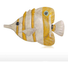 Wandmalereien Fischdekoration Typ 2 Eisen Wandkunst Kreatives Hängeornament Handwerksrahmen Gehen