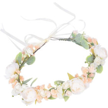 Couronne de Pâques Marie, serre-tête, guirlande de mariage rose, accessoire photo