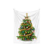 Tapisserie murale sur le thème du sapin de Noël, idéale pour décorer un cadeau de Noël.