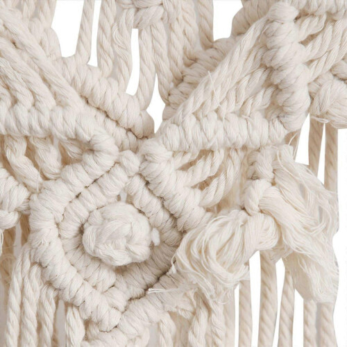 Nordischer Makramee-Wandteppich, handgewebt mit Quasten, Boho-Stil, groß