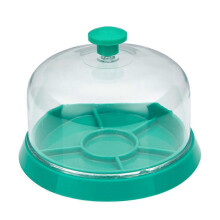 Opbergbak voor stofhoezen voor horlogemechanismen, plastic opbergbak met 6 vakken voor horlogereparatie en -onderhoud, 10,5 x 7 cm