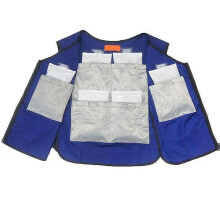Evaporative Ice Cooling Vest, 6 Ice Pack Pockets, Adjustable Straps, Polyester Fibre, Heatstroke Prevention for Outdoor Work Fishing Camping
