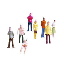 Painted Model Train Passenger People Figures, 1:100 TT Scale, 100 Pack Assorted, Plastic Painted Figures for Model Train Landscape Layout Diorama