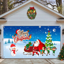 Décoration de Noël suspendue en tissu pour garage, motif tarte, avec fond de tapisserie festive - Ensemble d'articles essentiels pour la maison