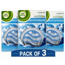 3x Air Wick Crystal Air Freshner Last Up To 6 Weeks Blue Ocean Minerals
