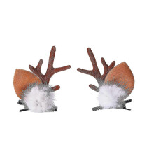 Weihnachtshaarspangen mit Rentiergeweih, handgefertigter Kopfschmuck aus Polyester für Weihnachtsfeiern, Familienfeste und Fotoshootings