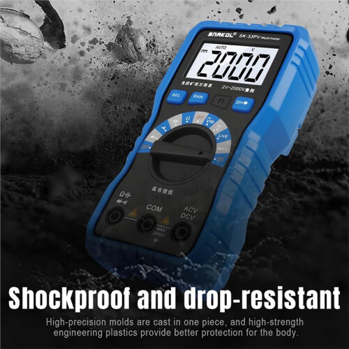 SNAKOL Digital Multimeter Tester, 2000V TRMS Meter, AC/ Voltage Current Test, NCV LCD Data Hold Auto-Ranging 2