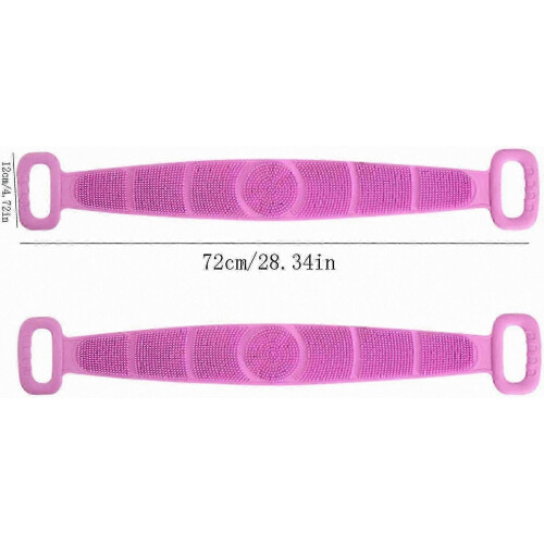 Silikon-Körperpeeling-Set, 2er-Pack Rücken- und Duschbürste 1