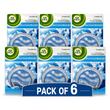 6x Air Wick Crystal Air Freshner Last Up To 6 Weeks Blue Ocean Minerals
