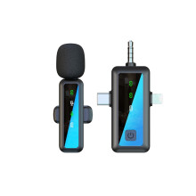 Kabelloses Lavaliermikrofon – 2,4 G Clip-on-Kondensatormikrofon mit Kugelcharakteristik für Live-Streaming und Aufnahmen