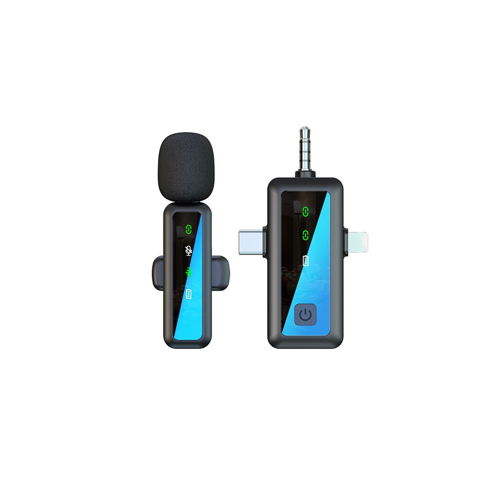 Wireless Lavalier Microphone - 2.4G Clip-On Omnidirectional Condenser Mic For Live Streaming & Recording 7314281312237