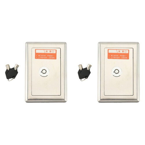 2X Garage Door Opener, Electric Door Roll  Lock Box, Surface Mounted Concealed Button  A