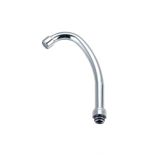 Stainless Steel Faucet Spout - 18 Short Elbow with 25 Copper Nut