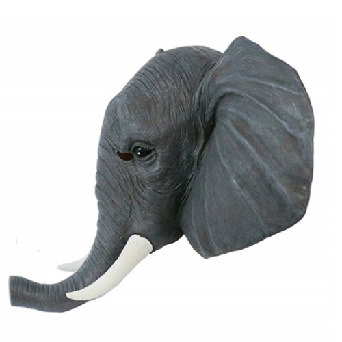 Afrikansk elefant latexmask, partymask 1