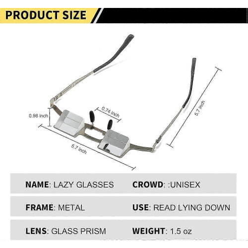 Prism Glasses for Lying Down Bed Watching with Upgraded Metal Frame and HD Image Reflection 1
