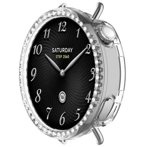 Capa Protetora com Strass para Xiaomi Watch S4 41mm Transparent 2