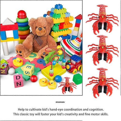 Lobster Wind-Up Pull String Toy for Children, 5 Piece Plastic Animal Collection 2