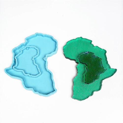 Silicone Coaster Mold for Resin Casting, DIY Craft Plaster Epoxy Tray Mat Plate 1