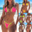 Womens Triangle String Two Piece Bikini Set, Low Waisted Adjustable Tie Halter, 82% Polyester 18% Elastane, for Beach Pool Vacation 2