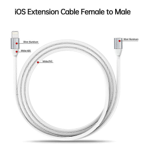 Lightning Extension Cable 1m Compatible with iOS 10-14 for Charging Data Audio 1