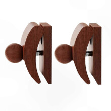 Supports muraux pour tapisseries avec pinces en bois pour couvertures et tapis - Lot de 2