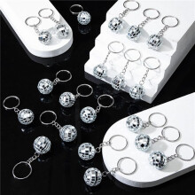 100 St  Disco  Nyckelring, Spegel Disco  Bulk Nyckelring Party Favors för 70-Talet 80-Talet Disco Party Supplies