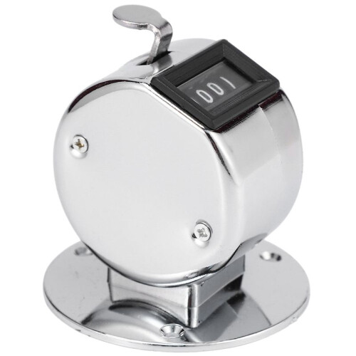 20X Round Base 4 Digit Manual Hand Tally Mechanical  Click Counter