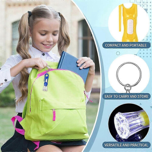 Mini Flashlight Keychain Bulk 100Pcs Assorted Colours LED Torch for Kids Camping Dog Collar 2