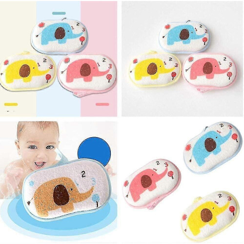 Lot de 3 éponges de bain douces pour bébé 1
