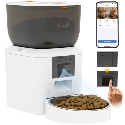 PawHut PawHut Automatic 4L Cat Feeder with Camera, 2.4G WiFi, Smart APP Control 1