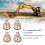 4pcs Joystick Handle Bullet Compatible with Caterpillar E320 Excavator Accessories 3