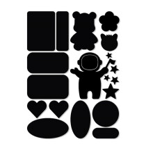 Selbstklebende Daunenjacken Reparaturflicken - 10er Set für Kleiderreparatur Black