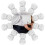 White Cufflinks for Men, Knot Design, Polyester Rubber, 20mm, 10-Piece Set 3