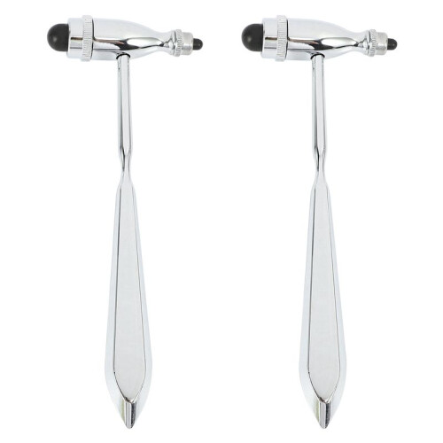 2X Zinc Alloy Percussion Hammer Multi-Functional Neurological Reflex Diagnostic Hammer Massage Relaxation
